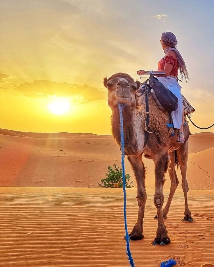 Mejor época para viajar a Marruecos: dunas de Merzouga al atardecer